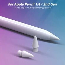 5/10/20 件白色触控笔替换笔尖兼容 Apple Pencil 第 1 代第 2 代笔尖备用替换礼物送给母亲、家人、朋友、生日、节日笔配件 - 白色 - 查看 5