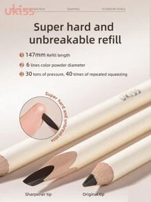 ukiss 木质眉笔，眉线笔，双面，带刷头，塑造、定义、填充眉妆，持久、防水防汗 - #01 Chestnut Brown - 查看 8