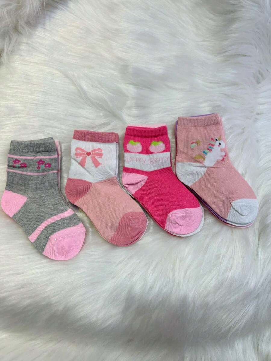 Kit 12 Pairs Colorful Women's Socks - Nhiều màu - Xem 1