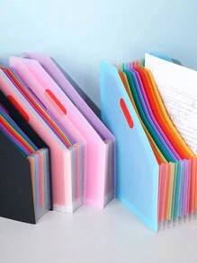 13 Grids Expandable Accordion File Folder, A4 Size, Student Exam Paper & Document Organizer - Multicolor - View 10