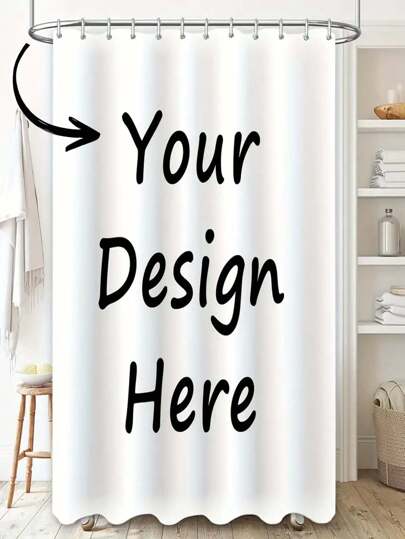 1pc Customized Flannel Shower Curtain With Text, All-Season Use, Great Gift For Family And Friends, Applicable For Living Room, Sofa, Bedroom, Car Interior Home Bathroom Decor Fall Decor Bathroom Accessories Back To School