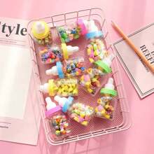 1 Box Of Food-Shaped Erasers, Random Fruit Design Erasers For Office, School, Party Use