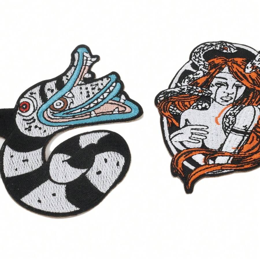 Python Embroidered Patches Iron On Clothes Accessories Garments Sew ...