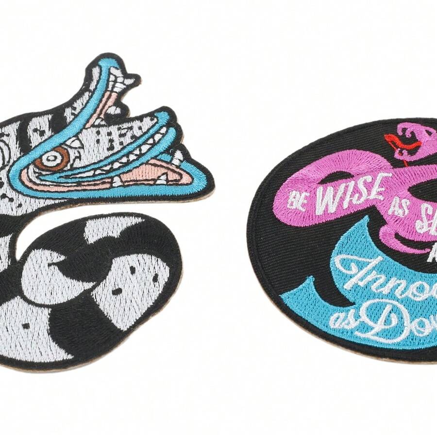 Patches bordados de python para aplicar a ferro em roupas, acessórios ...