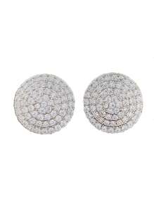 2pcs Copper Cubic Zirconia Round Stud Earrings, Elegant Design For Men's Daily Wear - Earrings - View 7