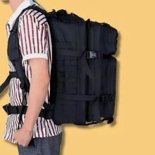 Large Tactical Backpack For Men And Women Resistant Multiple Compartments Unisex Anti-Theft - 軍綠色 - 查看 5