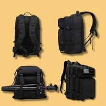 Large Tactical Backpack For Men And Women Resistant Multiple Compartments Unisex Anti-Theft - 軍綠色 - 查看 7