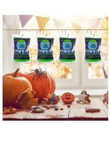250ml Bolsas de sangre para bebidas, 5 bolsas para decoración de fiesta de Halloween, bolsa de bebida reutilizable para la sangre viva de fiestas temáticas, fiesta de máscaras, vampiro, zombi, enfermera, accesorios de fiesta de graduación - Multicolor - Ver 4