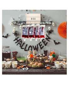 250ml Bolsas de sangre para bebidas, 5 bolsas para decoración de fiesta de Halloween, bolsa de bebida reutilizable para la sangre viva de fiestas temáticas, fiesta de máscaras, vampiro, zombi, enfermera, accesorios de fiesta de graduación - Multicolor - Ver 3