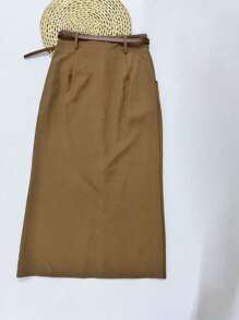Women Skirts - 棕色 - 查看 3