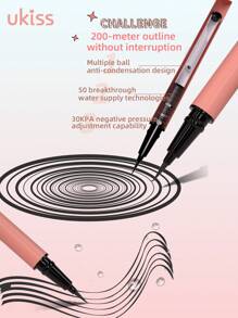 ukiss 0.6g Colorful Liquid Liner Pencil,  Slim Nip Eyeliner Pencil, Lower Eyelashes Pencil, Eye Painting Pencil, Intense Color, Smooth Ink Flow,  Fast Dry, Waterproof And Sweatproof And Anti-Smudge - H10# Snowy White - 查看 7