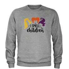 I Smell Children Hcus Pocus Adult Crewneck Sweatshirt - 查看 1