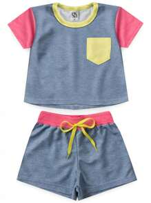 Women's Children's Jeans Style Set - Blue - View 4