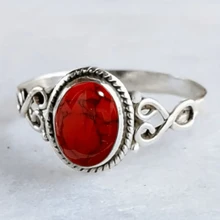 Boho-Chic Unisex Turquoise Ring - Retro Design With Multiple Colors, Perfect For Daily And Party Attire - Blue - View 2