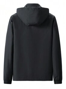 Autumn Outdoor Windproof Men Coat Loose Casual Jacket Men, Wind-Proof - Black - View 2
