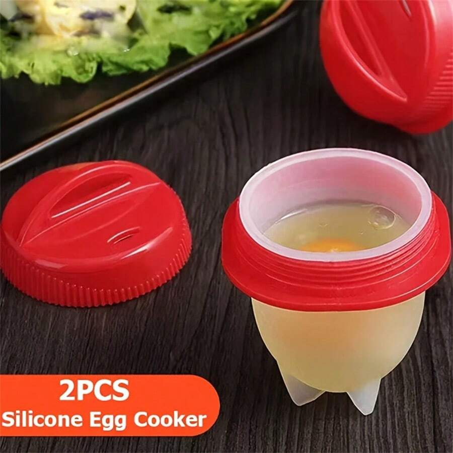 1Piece NonStick Silicone Egg Poachers Easy Boil & Steam Kitchen