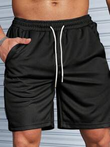 Men's Tactel Dryfit T-Shirt And Bermuda Short Set Gym Workout Training Running Football Bike Beach - 白色 - 查看 2