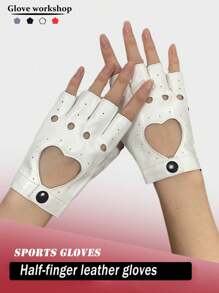 1 par de guantes sin dedos de PU liso, accesorios maduros para boda, fiesta, festival, al aire libre, citas nocturnas, primavera, verano, otoño, invierno, actuación en el escenario - multicolor - Ver 7