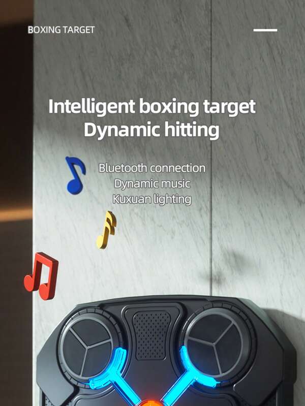 Byson Music Boxing Machine Zabawki sportowe dla dzieci, montowane na ścianie zabawki Bluetooth Smart Punching Target, elektroniczna podkładka treningowa z rękawicą bokserską, pomysły na zabawki dla chłopców i dziewcząt w wieku 3 4 5 6 7 8 10+ lat (losowe rękawice bokserskie)