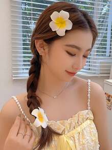 4 piezas de pinzas de plástico con diseño floral para mujer, accesorios de cabello elegantes y de estilo para uso diario, de fiesta y casual, pinzas de cabello, pasadores de cabello