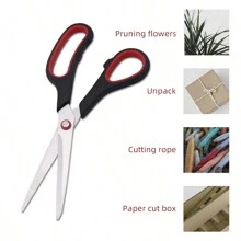 3pcs Multipurpose 21cm/8.26in Extra Sharp Scissors, Comfortable Grip Household Scissors, Durable Crafting Supplies, Right & Left Handed, Tools For Men