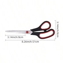 3pcs Multipurpose 21cm/8.26in Extra Sharp Scissors, Comfortable Grip Household Scissors, Durable Crafting Supplies, Right & Left Handed, Tools For Men