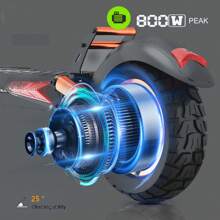 Electric Scooter For Adults, Foldable EScooter With Seat, 10" Off Road Pneumatic Tube Tires E Scooter, 800W Motor E-Scooter Up To 30 Miles Range Max, 28MPH Top Speed, Offroad Eletric Scooter