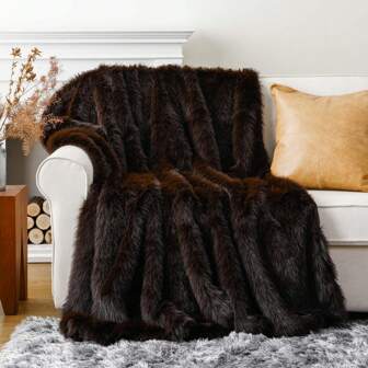  Battilo Faux Fur Throw Blanket Luxury Fuzzy Warm Cozy Fluffy Fur Blanket For Bed, Sofa, Couch Home Decor