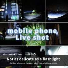 1pc Portable Powerful LED Flashlight, Mini ABS COB Side Light, Rechargeable Portable Usb Charging LED Long-Range Telescopic Zoom OutdoorTorch For Outdoor Hiking And Camping, Camping Accessories