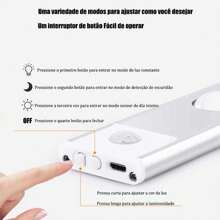 Ultra-Thin LED Strip Light, Smart Sensor Light, Triple Color Changing Light, Dressing Table/Cabinet/Bedroom/Wardrobe/Wine Cooler Lighting - 貓眼款/黑色款 - 查看 3