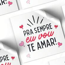 30 Tags Stickers Valentine's Day Labels I Will Always Love You 4x4cm - 彩色 - 查看 1