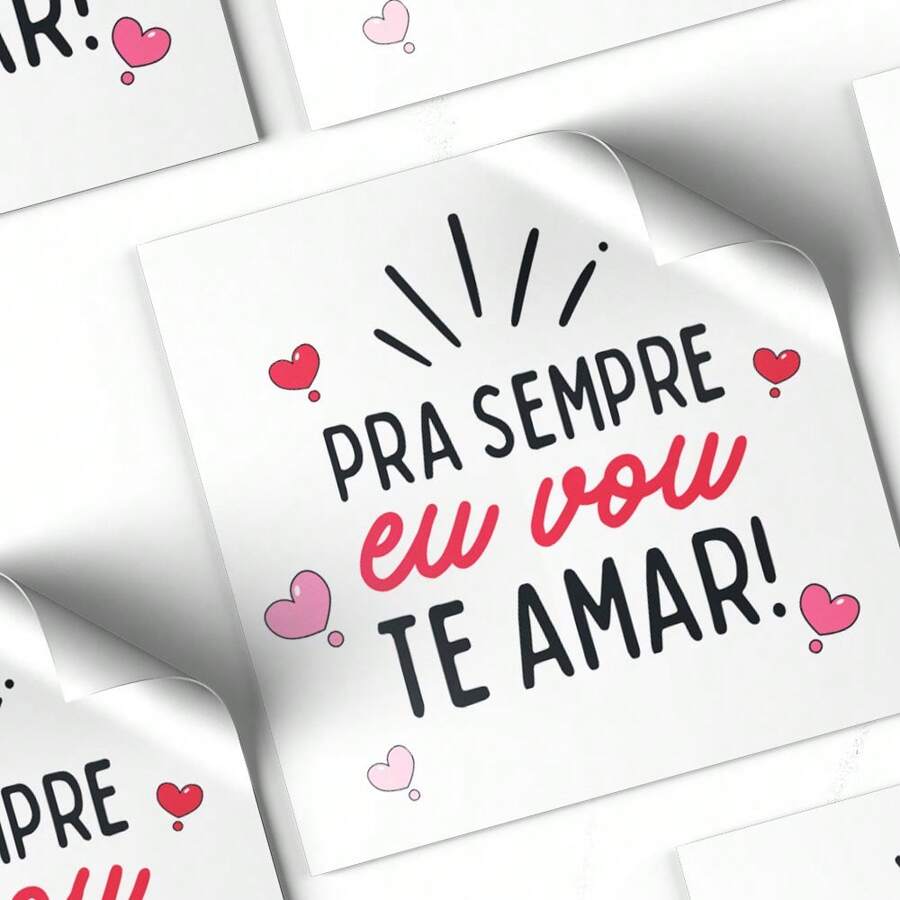 30 Tags Stickers Valentine's Day Labels I Will Always Love You 4x4cm - 彩色 - 查看 1