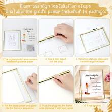 Mimosa Bar Kit Includes Mimosa Bar Sign Floating Frame Bridal Shower Decorations For Anniversary Festival Wedding Event Home Office Tabletop Shelf Engagement (Minimalism) - Nhiều màu - Xem 6