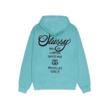 Stüssy STUSSY Men World Tour Hoodie - Blue - View 2