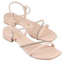 Women's Low Block Heel Sandal Comfortable Day To Day Heels - 乾枯玫瑰色 - 查看 3