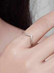 1pc S925 Sterling Silver Creative Mountain Shape Band Ring, Fashionable Accessory, Bridesmaid Gift
