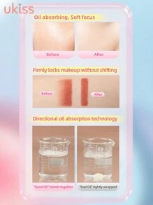 ukiss Makeup Setting Loose Powder, High Definition Powder, Mist Matte, 12H Long-Lasting, Lightweight, Creates Soft Focus Effect, Masks Fine Lines & Imperfections - #W01 Transparent Color - 查看 5