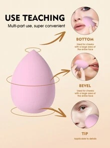 46pcs Professional Makeup Brush Set Include: 25pcs Makeup Brushes, 3pcs Makeup Sponges For Liquid Makeup, 3pcs Triangle Makeup Sponges For Loose Powder & Setting, 6pcs Finger Makeup Sponges, 6pcs Mini Makeup Sponges, 1pc Brush Cleaning Bowl, 1pc Waterproof Makeup Bag, 1pc Eyelash Curler - Ideal For Beginner