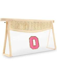 1 bucă geantă de machiaj boho mică cu scrisoare inițială cadou personalizat, drăguță geantă de machiaj cu plasture din chenille transparentă cu fermoar, geantă de toaletă de călătorie aprobată de Tsa, cadou pentru femei, fete, prietenă de ziua de naștere, litera A ~ Z, potrivită pentru baie de vacanță de afaceri cu pluș, pufoasă, cu scrisoare pufoasă, pentru cosmetice, organizator de produse cosmetice, organizator de produse cosmetice. Organizator Machiaj Organizator Machiaj Depozitare Geanta Machiaj Husa Machiaj - Kaki - Vizualizare 29