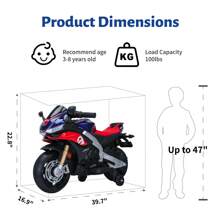 12v Kids Ride On Motorcycle, Electric Motorcycle For Kids, Kids Electric Motorbike For 2-5 Years Old,Battery Powered Kids Bike - Navy Blue - View 8