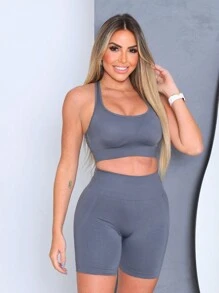 Women Sports Sets - Xám - Xem 3