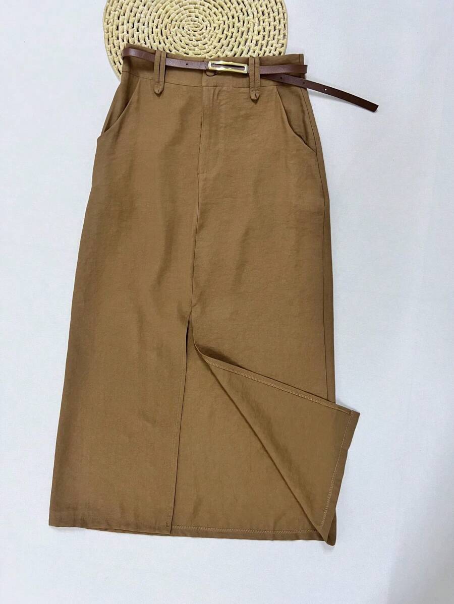 Women Skirts - 棕色 - 查看 1