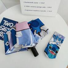 1支繡花折疊傘，太陽傘戶外雨天兩用雙人傘