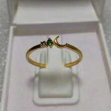 1 pièce Bague en forme de croissant de lune minimaliste pour femmes, à porter au quotidien et comme cadeau d'anniversaire
