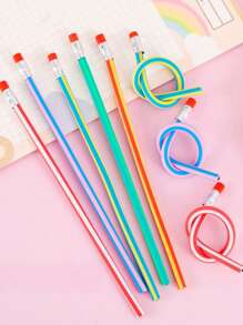 5/8/10pcs Flexible Bendable Indestructible Soft Lead Pencils, Cute Transformable Deformable Pencils, Children Educational Toys, For Kids Rewards - Multicolor - View 10