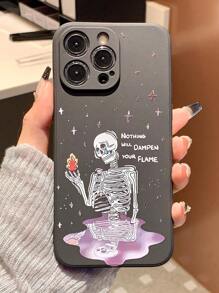 Emo Skull Print Shock Proof Mobile Phone Case Compatible With IPhone - Multicolor - View 1