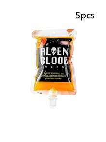 250ml Bolsas de sangre para bebidas, 5 bolsas para decoración de fiesta de Halloween, bolsa de bebida reutilizable para la sangre viva de fiestas temáticas, fiesta de máscaras, vampiro, zombi, enfermera, accesorios de fiesta de graduación - Multicolor - Ver 13