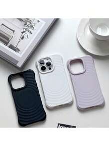 Funda Magnética para teléfono minimalista patrón de ondas - Negro - Ver 3