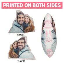 Cuscino Personalizzato Fai da Te con Foto, Cuscino Stampato Personalizzato Reversibile per Coppie, Genitori, Amici, Compleanni, Vacanze, Regali Creativi, Decorazioni per Feste, San Valentino, Festa della Mamma, Ringraziamento - Bianco - Visualizzare 5