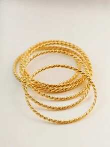 7pcs/Set Fashionable Western Bohemian Style Metal Bracelets, Vintage & Minimalist, Unisex, Casual Wear - Bracelet - View 10